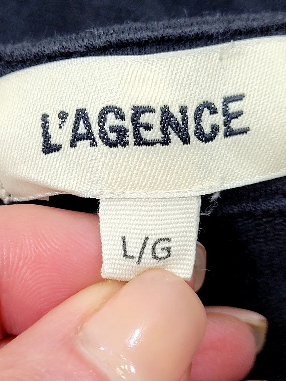 L'AGENCE Black Lace-Up Josilyn Sweatshirt Top Shirt Large - Picture 3 of 8